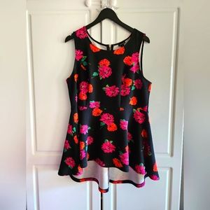 Torrid Peplum Floral Tank 1